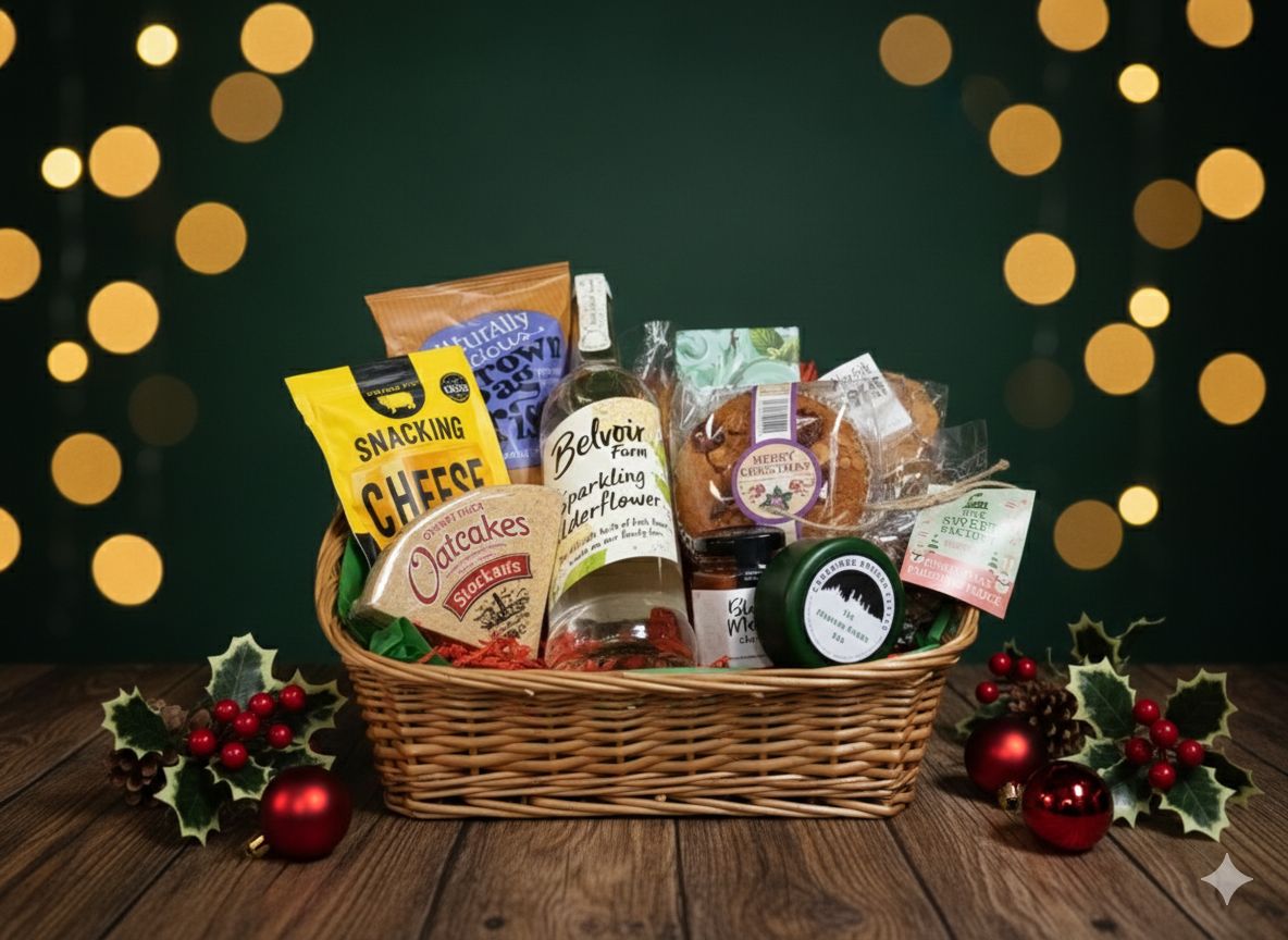 50 Elderflower Christmas basket